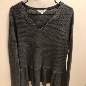 NWOT! Distressed Grey Sweater